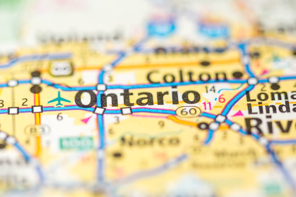Ontario city map